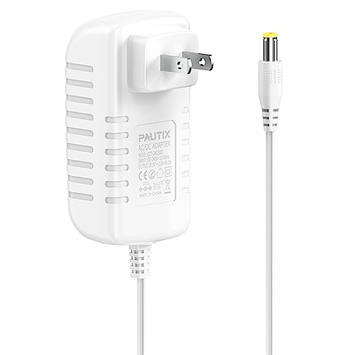 PAUTIX 24V/2A (48W) Power Supply Adapter with US Plug for LED, CCTV, and Devices - White