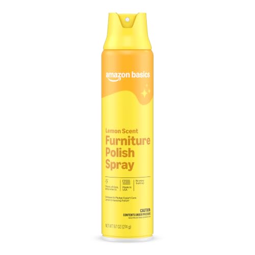 Amazon Basics Lemon Scent Multi-Surface Furniture Polish Spray, 9.7 oz