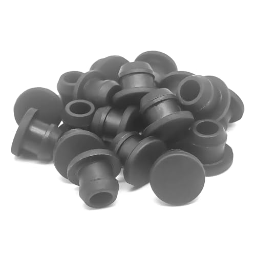 Alamic 20 Pack Silicone 1/4 Inch Hole Plugs Waterproof Sealing Rubber Fittings