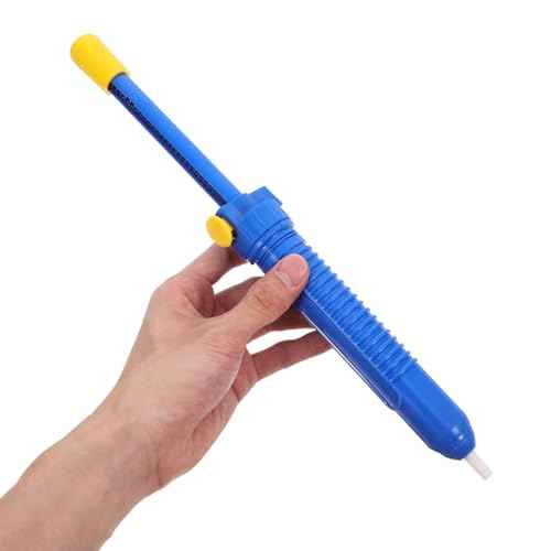 Gatuida Desoldering Sucker Manual Solder Extractor Pump for Welding and Soldering Portable Tin Suction Device 11.81 Inch Handheld Tool for Diy and Professional Use