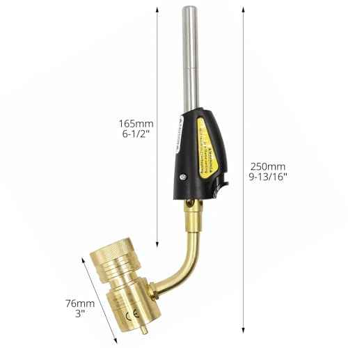 QWORK Torch Swirl Tips, 2 Pack, Compatible With MAP-Pro/LP Gas, Self Lighting, Gas Self Ignition Regulator Brazing Soldering Welding Plumbing Gun