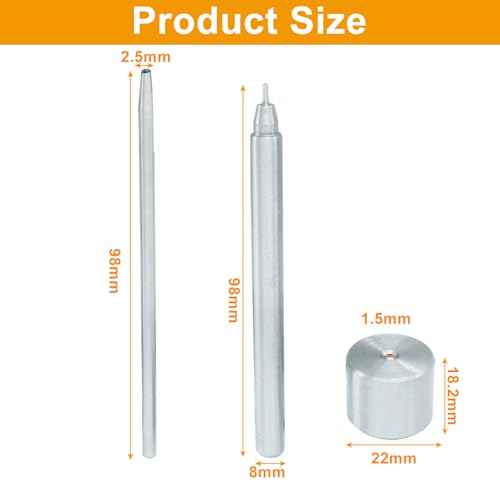 Litoexpe Eyelet Hole Punch Die Tool, 1.5mm Grommet Setter Hollow Punch (Includes Base & Ram) for Leather Craft Clothing Handbag Fabric Curtain DIY