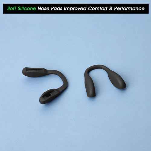 Acefrog Upgraded 2 Pieces Nose Pads for Oakley Split Shot OO9416, Crossrange OO9371, Targetline OO9397 OO9398 Sunglasses, Push-in Nose Piece Replacement, Anti-Slip Nose Pad, Black