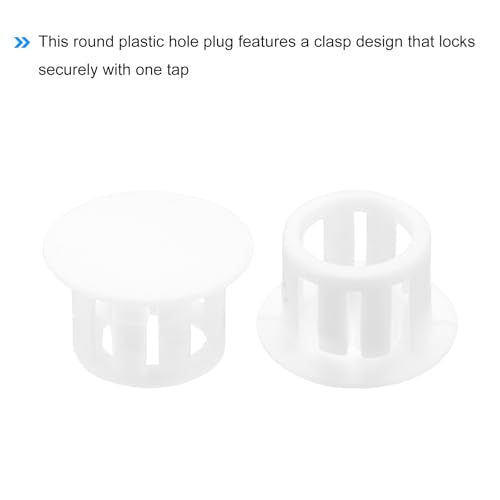 MECCANIXITY White Plastic Hole Plugs 11mm - 32PCS Flush Fit