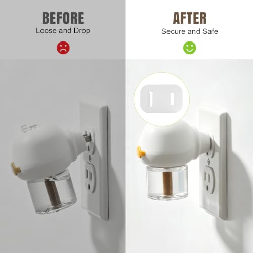 Lenink 12 Pack Plastic Outlet Fix for Loose 2-Plug Sockets - Secure, Adhesive Backing
