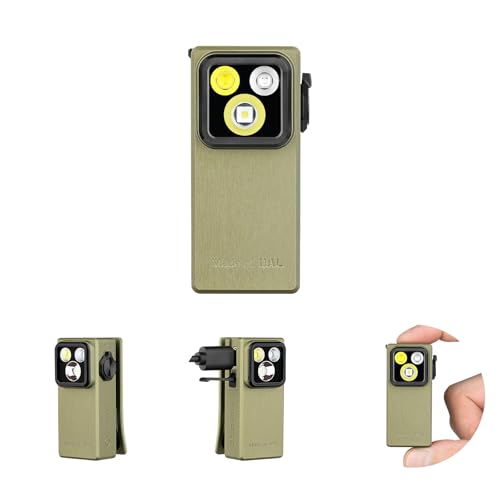 OLIGHT Oclip Ultra Rechargeable EDC Flashlight with UV Light - Olive Green