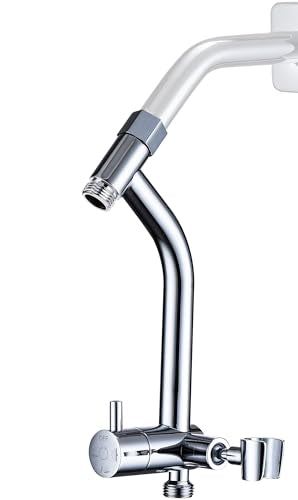 G-Promise 6-Inch All Metal Shower Diverter with Low Handheld Holder - Chrome, Model Lower 6 Inch