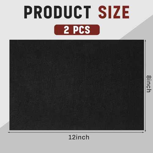 Pangda 2 Pcs Battery Protective Mat Battery Acid Absorbent Mat, Black for Marine Boat(8 x 12 Inch)