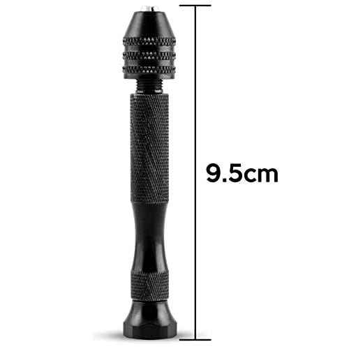 Bastex Precision Pin Vise Hand Drill with Twist Bits - Set of 11 Pieces. Great for models and Hobby.