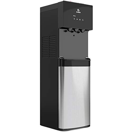Avalon Bottom Loading Water Cooler Dispenser - 3 Temp Settings, Stainless Steel, Nightlight, BioGuard