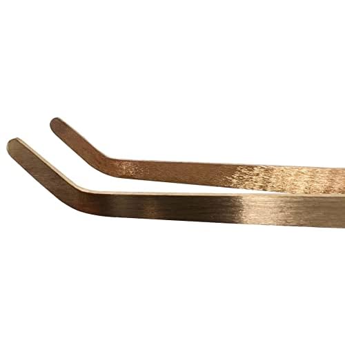 9" Copper Pickling Curved Tip Tongs Jewelry Making Tweezers Tools