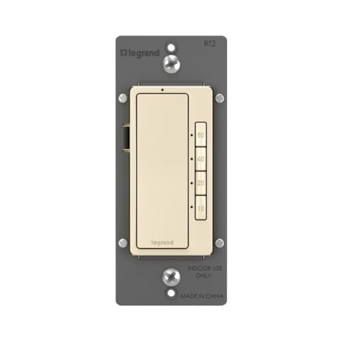 Legrand Radiant Digital Countdown Timer Switch 4-Settings Light Almond 1PK