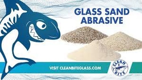 Clean Bite Glass Eco-Friendly Recycled Sandblasting Media Coarse Medium Fine Grit 40lbs (Fine)