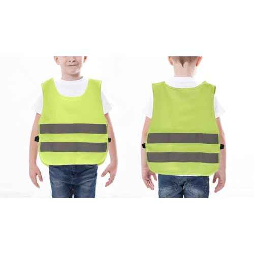 BLUE PANDA 2 Pack Kids Reflective Safety Vest - Kids High Visibility Safety Vest for Outdoor Night Activities, Construction Worker Costume, or Costume Play