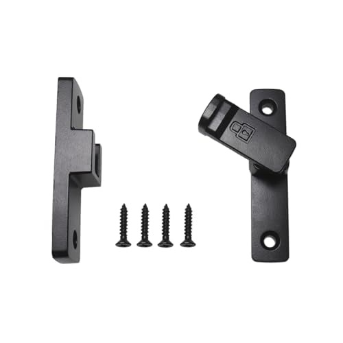 ETEKJOY Heavy-Duty Black Flip Latch Lock 90-Degree Door Lock for Gate, Barn, Garage, Fence