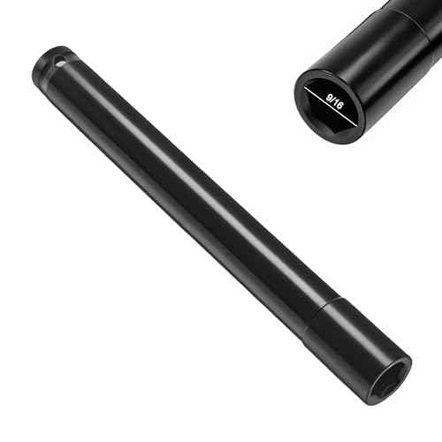 9/16"(14mm) Power Nut Driver, Nut Runner Hollow Socket Fit Long Bolts and Ductwork, 9/16" Deep Socket (7.65"Length)