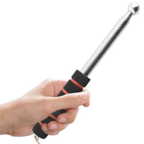 78.7 Inch Hollowing Drum Hammer Sound Detection Folding Stick, Upgraded Lengthen Telescopic Rod for House Decoration Inspection, Solid Ball Reinforcement Design Comes with Lanyard(200cm)