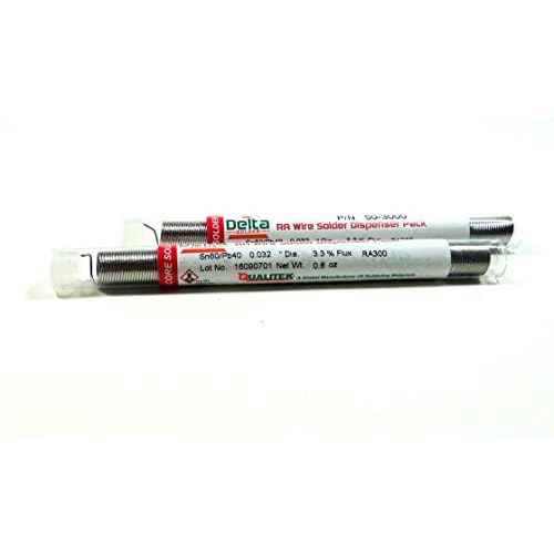 2/Pk Qualitek Delta Solder Pack Dispenser Tube RA300, 60/40.032, 0.60 OZ; 50-3000