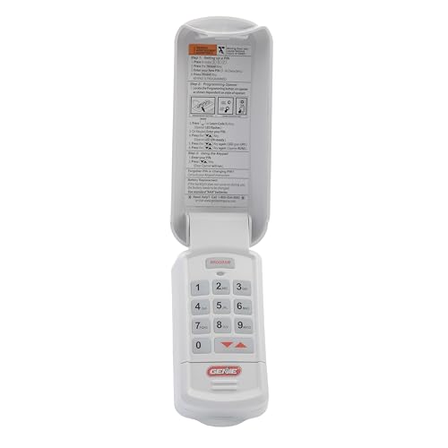 Genie Wireless Keyless Garage Door Keypad - 1 Pack - Compatible with All Genie Intellicode Models - White