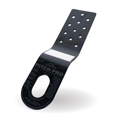 Guardian 10540 Pitch Pro Slotted Roof Anchor | Powder Coated Steel | 5000 lb Minimum Breaking Strength (MBS) | OSHA and ANSI Compliant | Black