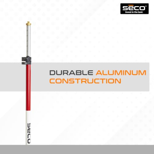 SECO 5500-11 8.5' TLV Survey Pole with Dual Gradations, 40-Minute Vial
