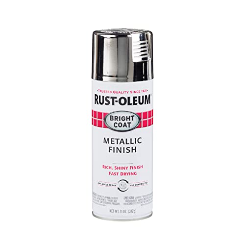 Rust-Oleum Stops Rust Bright Coat Metallic Spray Paint Chrome 11oz