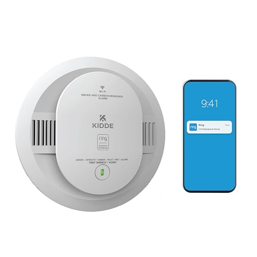 Kidde Smart Smoke & CO Detector with Ring, AA Battery Powered, RGCUDR-RW