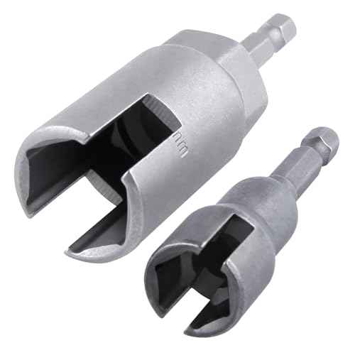 2 Pack Power Wing Nut Driver Set (2 Size 12mm,19mm) Wing Nut Drill Bit Socket Wrench Tool Set with 1/4 Quick Connect Hex Shank for Panel Nuts C Hook Bolts Eye Screws Q-Hanger