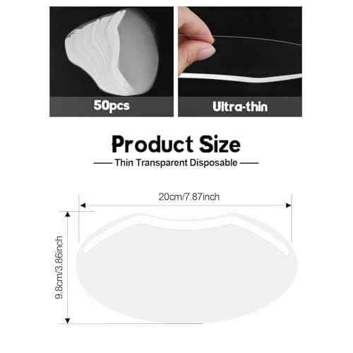 EBANKU Face Eye Shield, 50 Pcs Plastic Shower Shield Visor Eye Protector Makeup Protective Eyebrow for Adults Haircut Hairspray