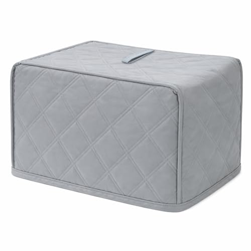 Tweruna Grey 2-Slice Toaster Cover Quilted Polyester Universal Fit