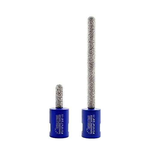 SHDIATOOL Diamond Mortar Raking Bit 5/16-inch x 4-inch and 5/16-inchx1-inch for Brickwork Joint Mortar Removal and Tuck Pointing Granite Marble Masonry Stone (2 Pack)