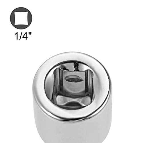 uxcell 2 Pcs 1/4 Inch Drive (F) x 3/8 Inch (M) Socket Adapter, Female to Male, Cr-V (Silver)