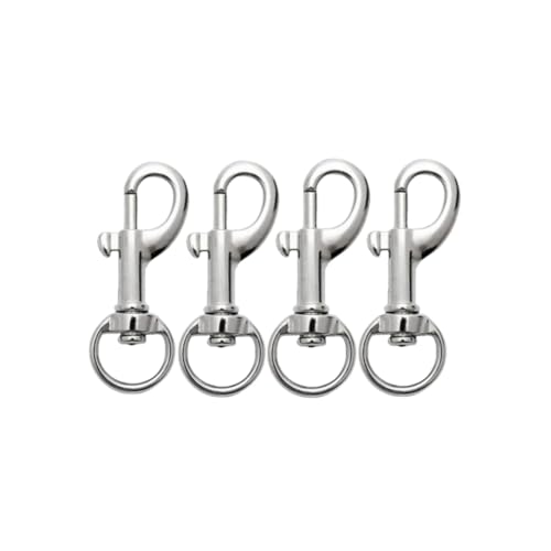 4 Pack Zinc Alloy Swivel Snap Hooks for Dog Leash, Boat Rope, Keychain - 1.8 Inch