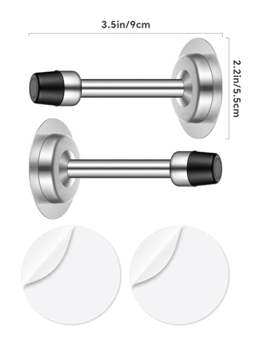 NiHome Stainless Steel Wall Protector for Trash Cans – 2 Pack, No-Drill Mount