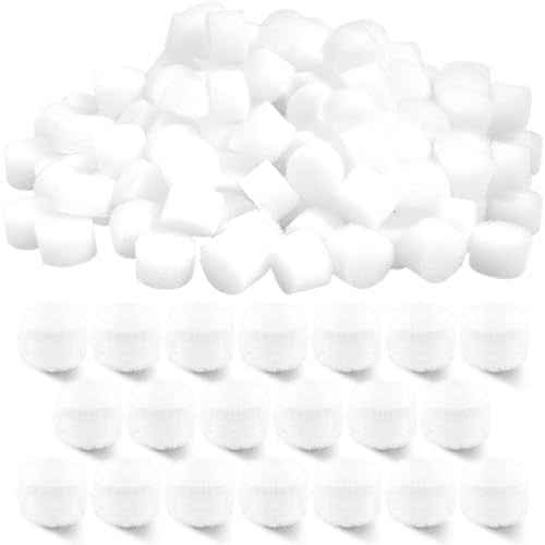 100 Pieces Air Filter Sponge for Compressor System Accessories Round White Sponge Air Filter Replacement for Compressor System (White)