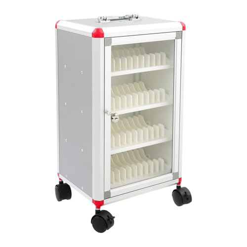 Juckeyroot Aluminum Alloy 48 Slots Mobile Phone Locker with Wheels & Handle