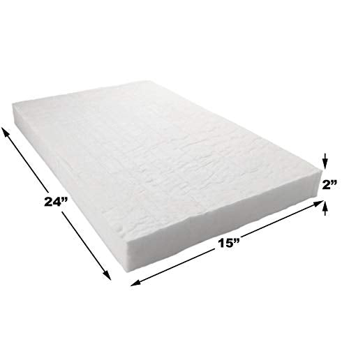 Ceramic Fiber Insulation, 2" Thick x 15" x 24", 2400F Fireproof Insulation Blanket, 3033E