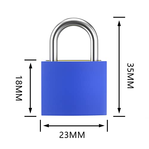 10 Pcs Suitcase Locks with Keys, Small Padlock with Key, Luggage Padlocks, Mini Keyed Padlock for Travel Bags, School Gym Locker, Toolbox - 23mm (Colorful)