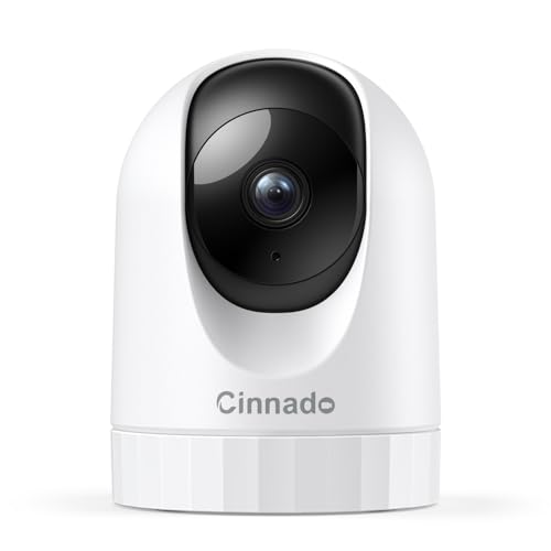 Cinnado 2K WiFi Indoor Security Camera for Pets and Babies, 3MP, Pan & Tilt