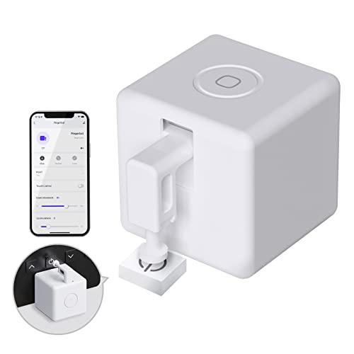 MOES Fingerbot Plus Smart Button Pusher - White, Touch Control, Alexa & Google Compatible