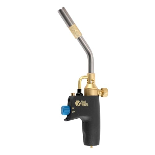 Propane Torch Head, Map Gas Torch with Igniter and Flame Adjustable, Hand Blow Torch with Fuel by Propane MAPP MAP PRO Gas, for Plumbing Soldering Lighting Campfires and Grills (CSA Certified)