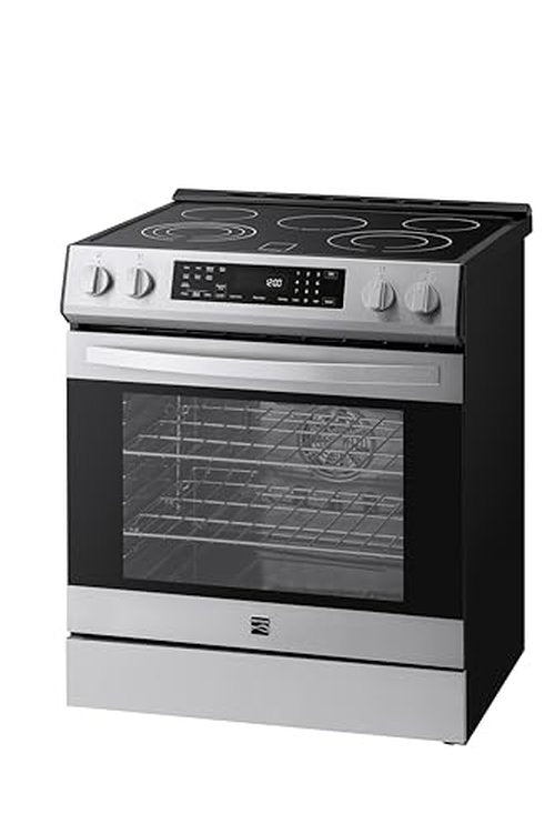 Kenmore 22-96833 5.6 cu. ft. Front-Control 5 Element Electric Range Stove with Triple and Dual Ring Elements, Steam Clean Oven, Precision Set Controls