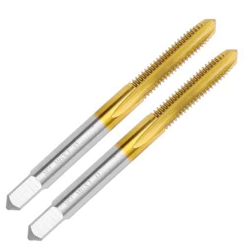 SMXJTOP 2Pcs M6 X 1.0 Metric Thread Tap,M6 X 1.0mm M2 HSS Right Hand Thread Milling Tap