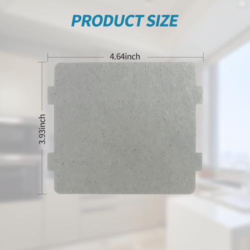 Creztail 4 Pack Waveguide Covers for Microwave - Universal Mica Sheets, 4.64 x 3.93 in, Cut-to-Fit