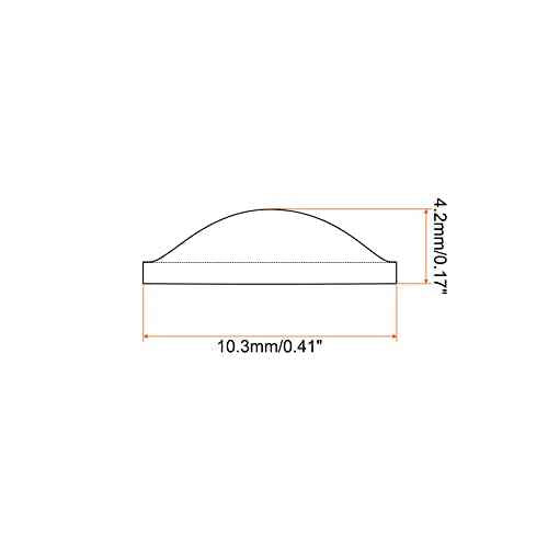 PATIKIL Diameter 10.3mm Height 4.2mm Flat Convex Lens, 10 Pcs Acrylic LED Optical Convex Condenser Lens for LED Flashlight Bike Head Lamp, Transparent