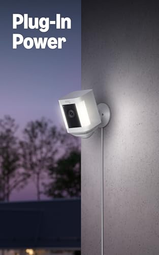 Ring Spotlight Cam Plus Battery Security Camera - White, 1 Pack