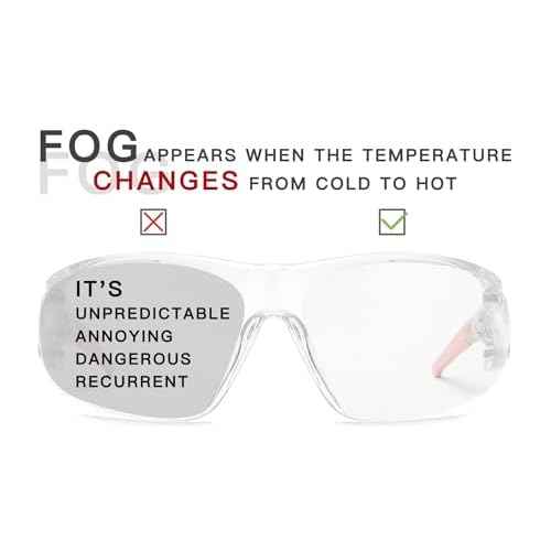 Alsenor Anti Fog Goggles Wrap-Around Shooting Safety Glasses Blue Light Blocking Protective Eyewear ANSI Z87 Cycling Glasses