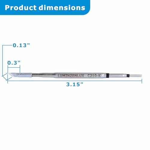C210-018-K Soldering Tip for JBC Station - Premium Iron Tip,Fast Heating & Smooth Solder Flow, Compatible with T210,Precision Electronics Repair