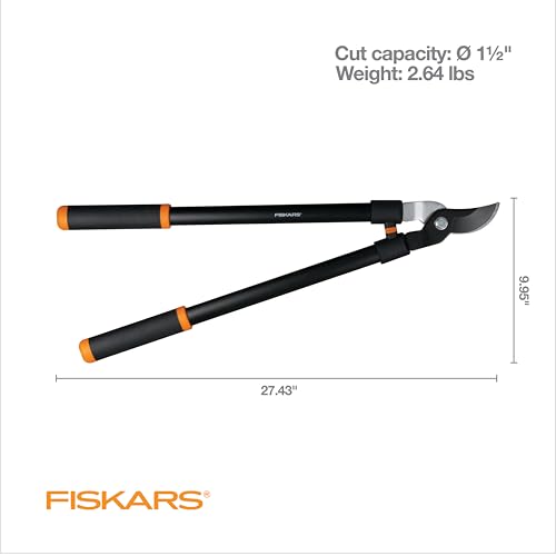 Fiskars 28-Inch Garden Bypass Loppers with 1.5-Inch Cut Capacity - Standard Version