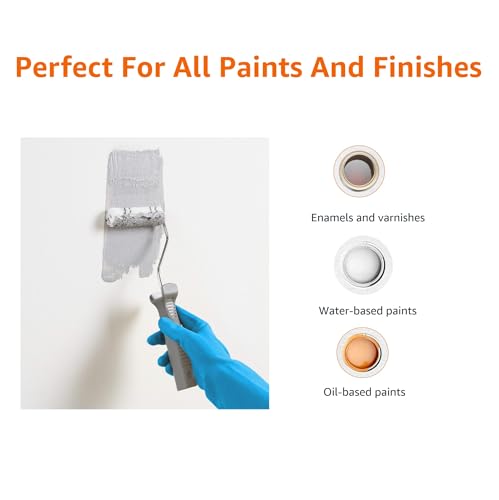 Amazon Basics 4-Inch Microfiber Paint Roller Covers 24-Pack for Smooth Finish - Shedless & Washable